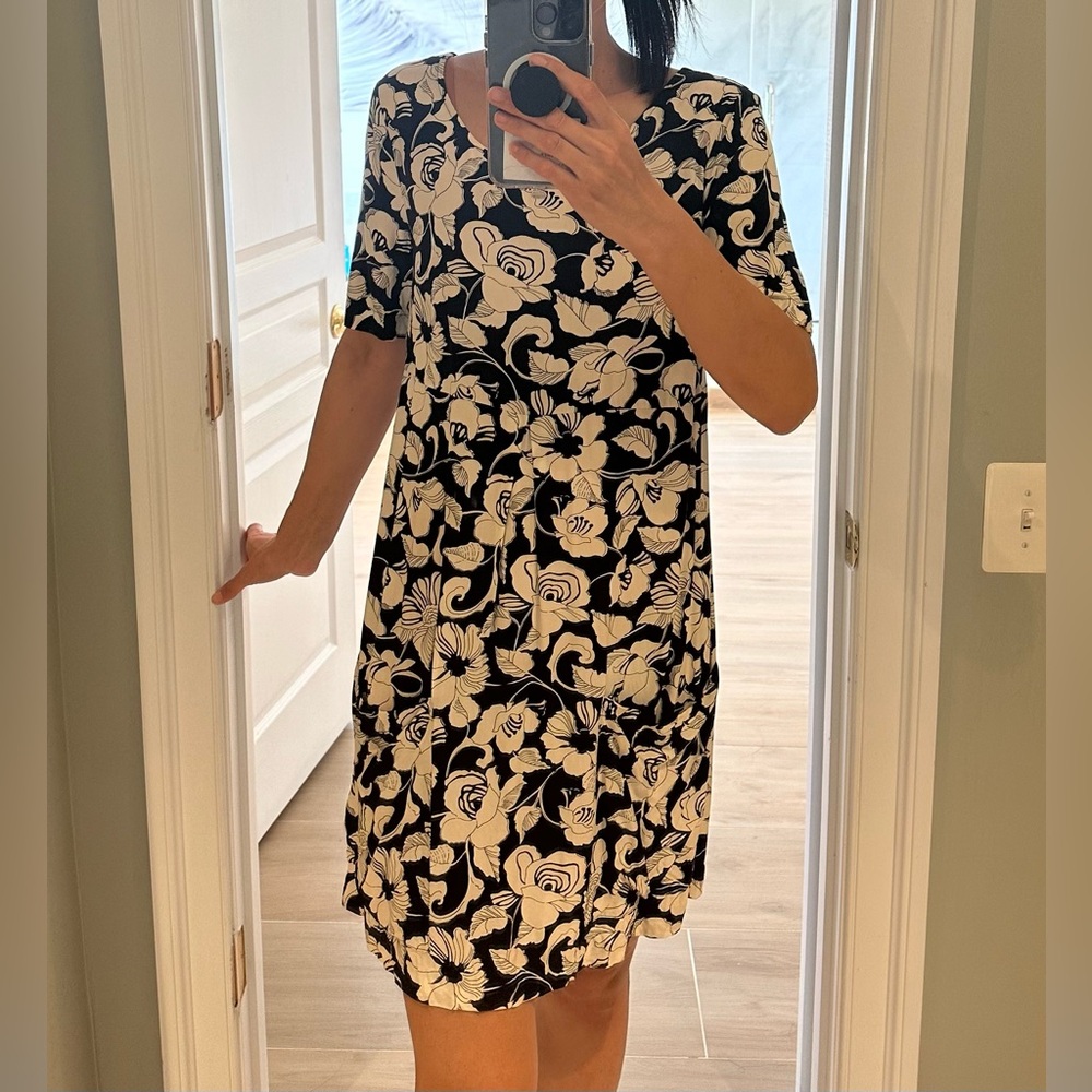 Maeve Monochrome Floral Dress